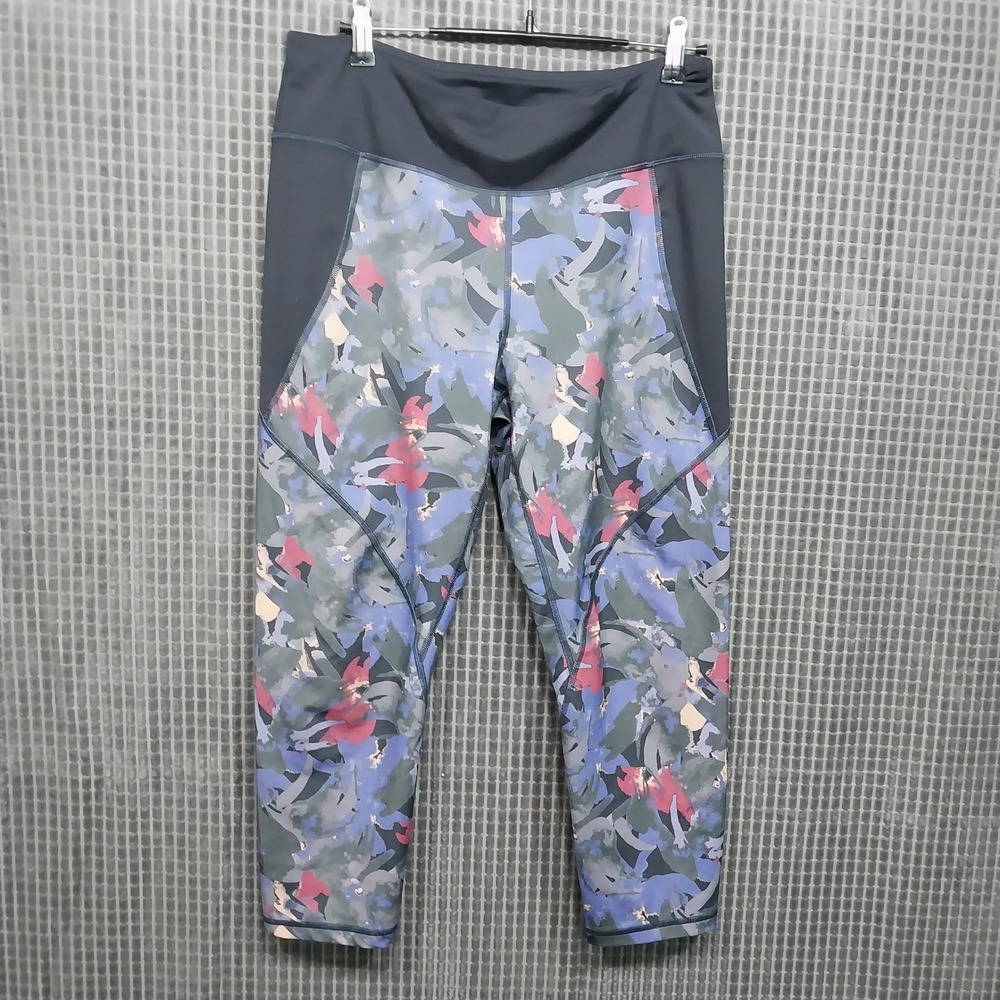 Patagonia Womens Leggings Centered Crops 21917 SP19 Large Blue Floral